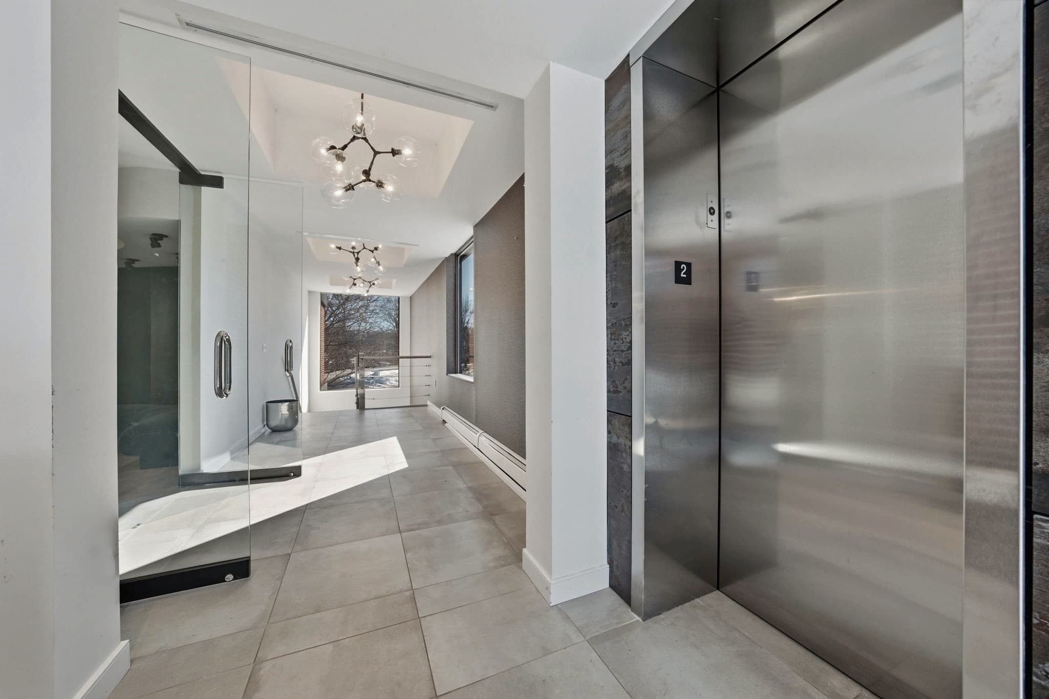 Light-filled suite interior at 355 Main